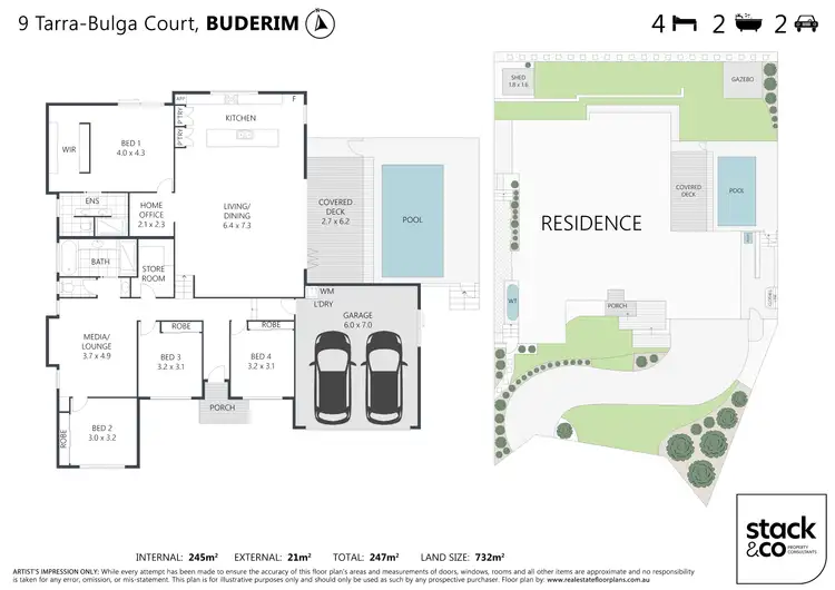 Floorplan of Homely house listing, 9 Tarra Bulga Court, Buderim QLD 4556