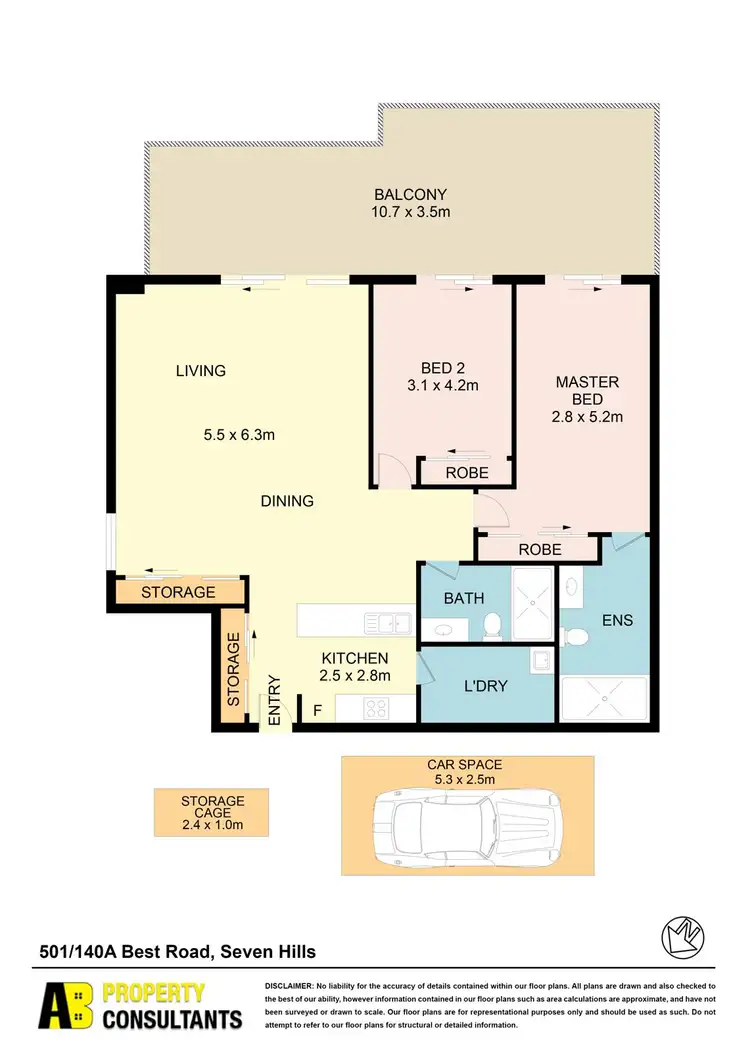 Floorplan of Homely apartment listing, 501/140A BEST ROAD, Seven Hills NSW 2147