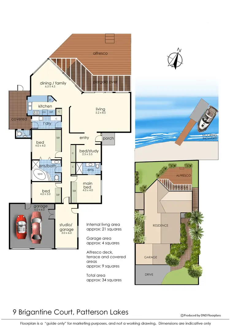 Floorplan of Homely house listing, 9 Brigantine Court, Patterson Lakes VIC 3197