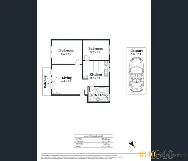 Floorplan of Homely unit listing, 4/80 Battams Road, Marden SA 5070