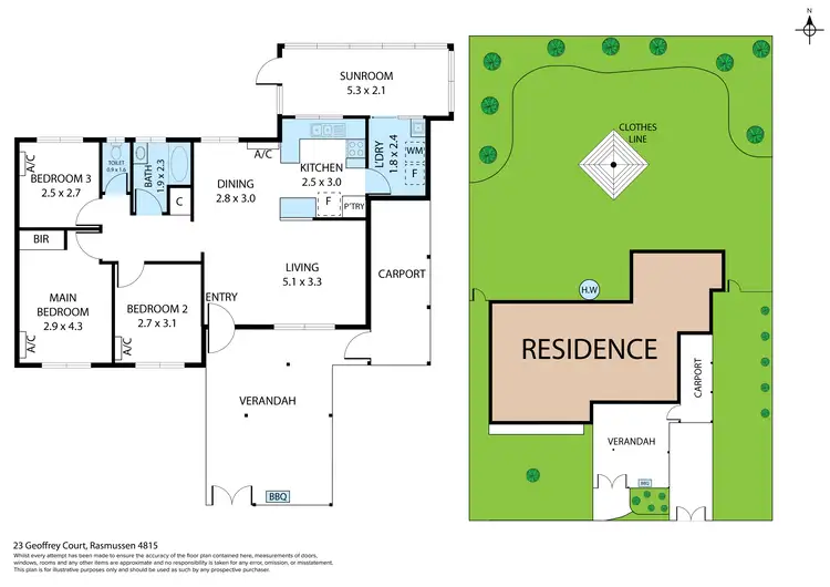 Floorplan of Homely house listing, 23 Geoffrey Court, Rasmussen QLD 4815
