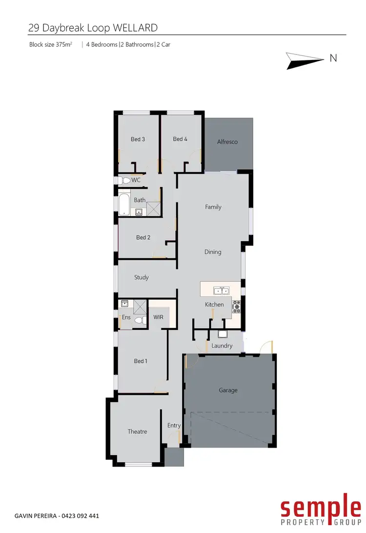 Floorplan of Homely house listing, 29 Daybreak Loop, Wellard WA 6170