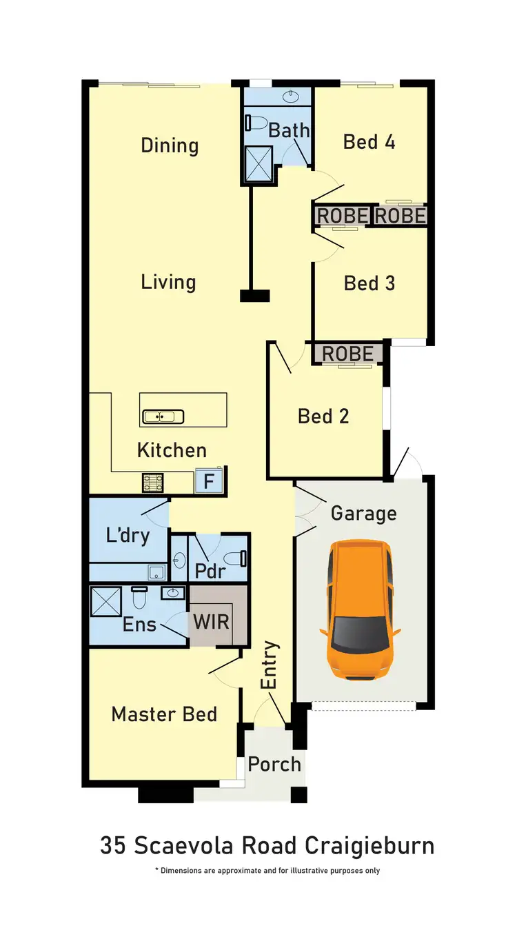 Floorplan of Homely house listing, 35 Scaevola Road, Craigieburn VIC 3064