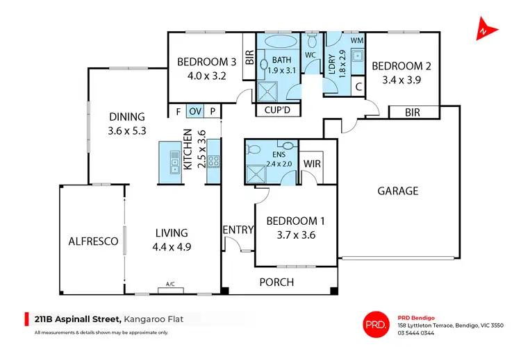 Floorplan of Homely house listing, 211B Aspinall Street (settled in 2023), Kangaroo Flat VIC 3555
