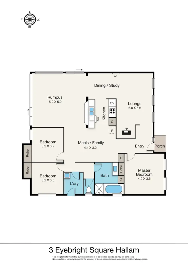 Floorplan of Homely house listing, 3 Eyebright Square, Hallam VIC 3803