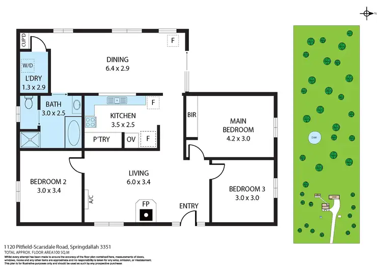 Floorplan of Homely house listing, 1120 Pitfield-Scarsdale Road, Springdallah VIC 3351
