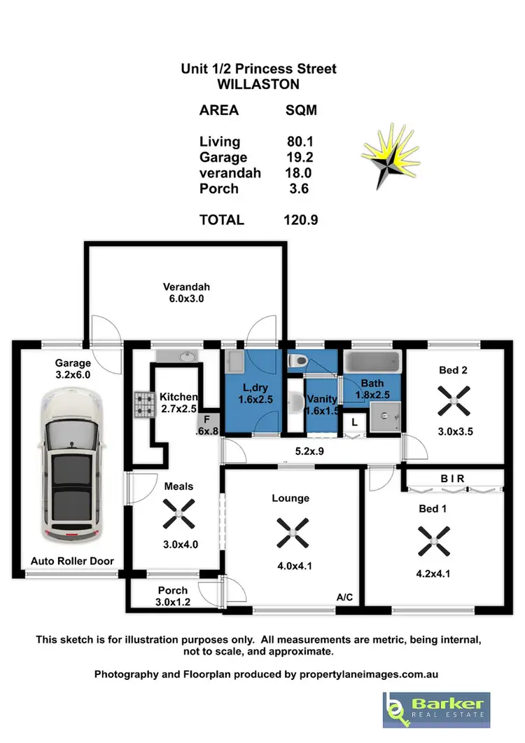 Floorplan of Homely unit listing, 1/2 Princess Street, Willaston SA 5118
