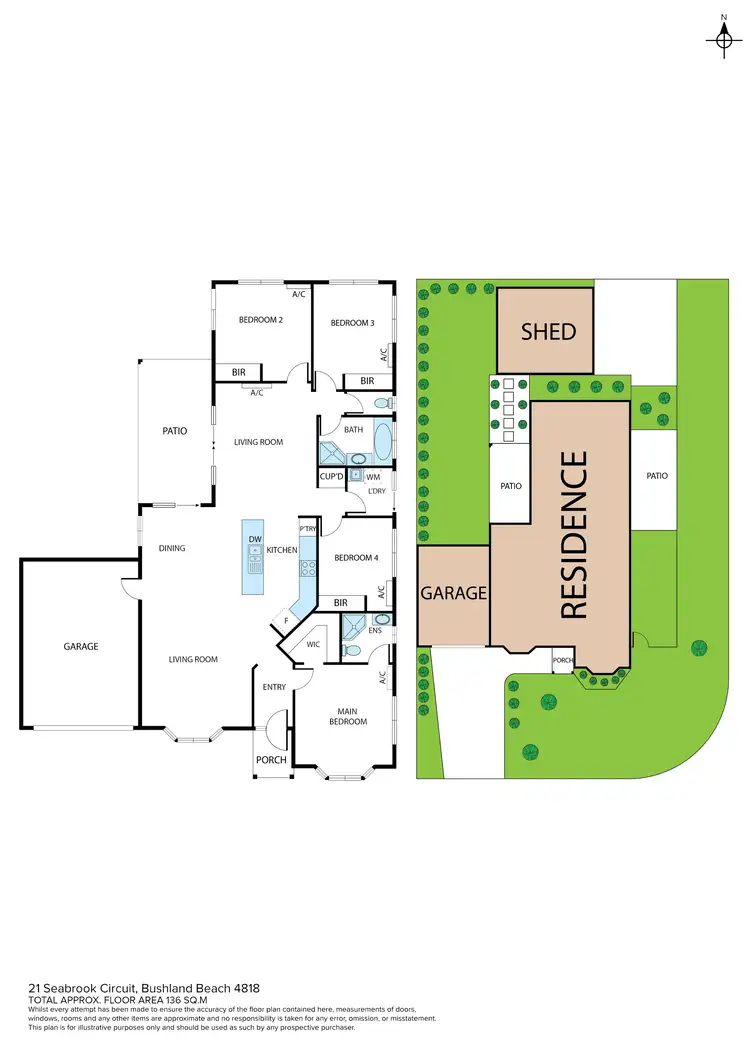 Floorplan of Homely house listing, 21 Seabrook Circuit, Bushland Beach QLD 4818