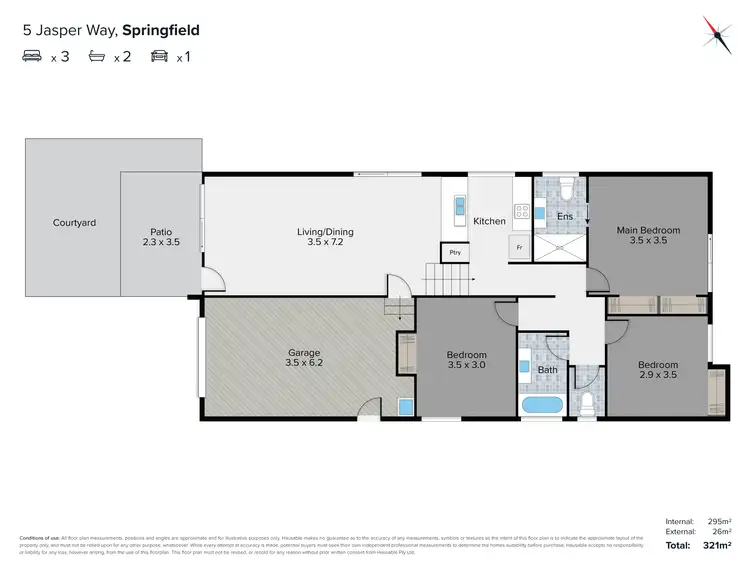 Floorplan of Homely house listing, 5 Jasper Way, Springfield QLD 4300