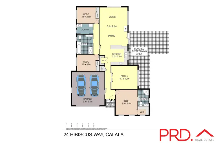Floorplan of Homely house listing, 24 Hibiscus Way, Tamworth NSW 2340