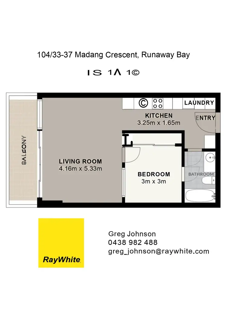 Floorplan of Homely unit listing, 104/33-37 Madang Crescent, Runaway Bay QLD 4216
