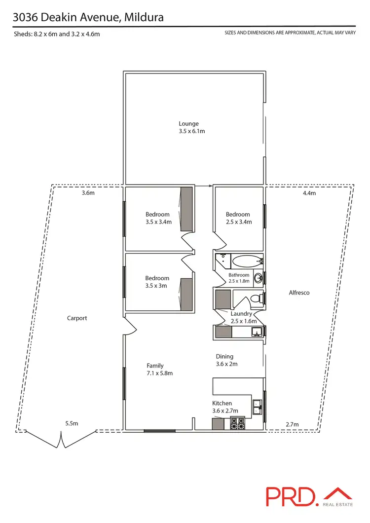 Floorplan of Homely house listing, 3036 Deakin Avenue, Mildura VIC 3500