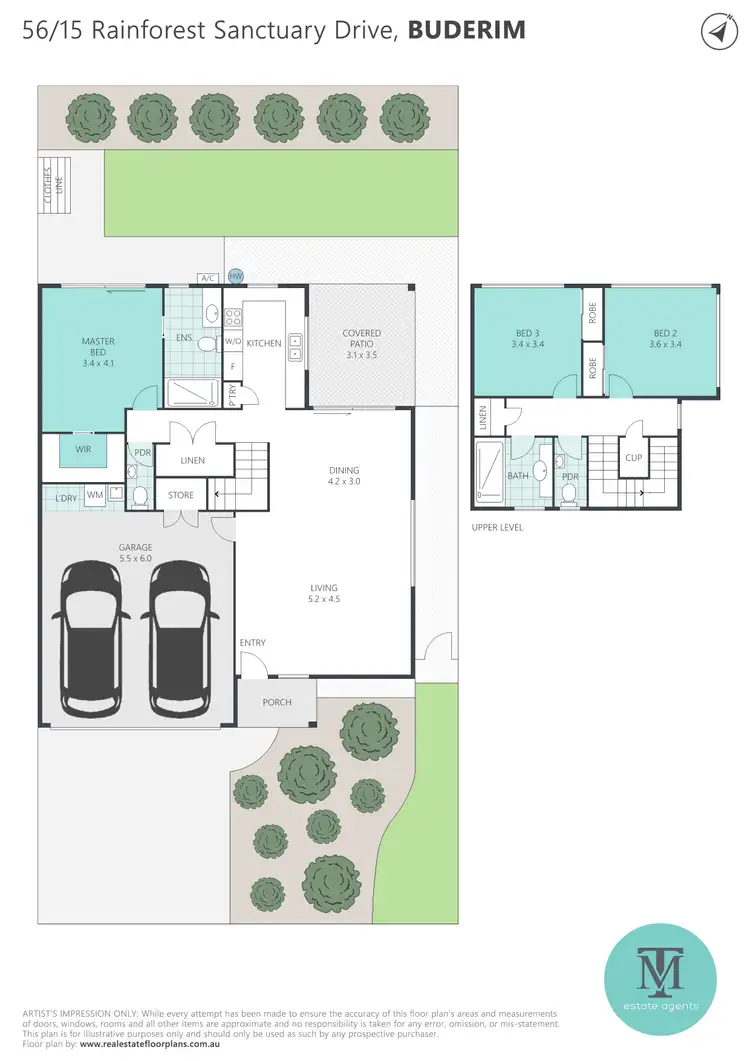 Floorplan of Homely townhouse listing, 56/15 Rainforest Sanctuary Drive, Buderim QLD 4556