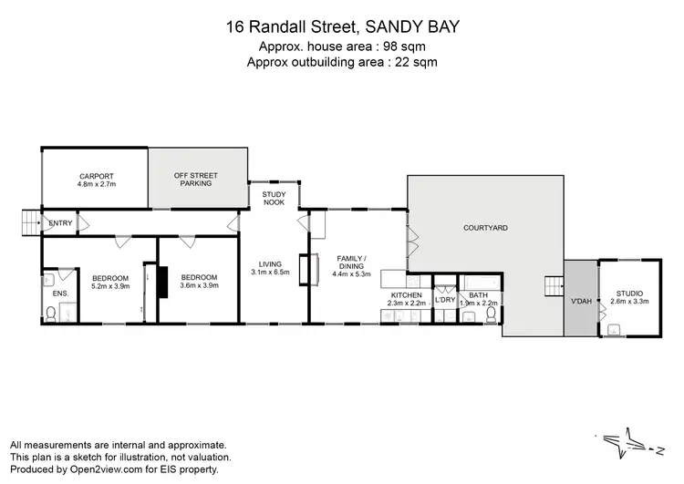 Floorplan of Homely house listing, 16 Randall Street, Sandy Bay TAS 7005