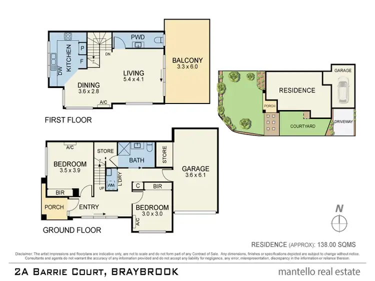 Floorplan of Homely townhouse listing, 2A Barrie Court, Braybrook VIC 3019