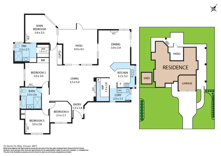 Floorplan of Homely house listing, 13 Santa Fe Way, Kirwan QLD 4817