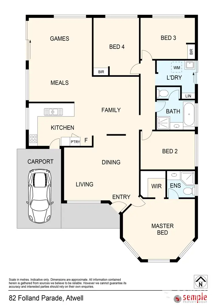 Floorplan of Homely house listing, 82 Folland Parade, Atwell WA 6164