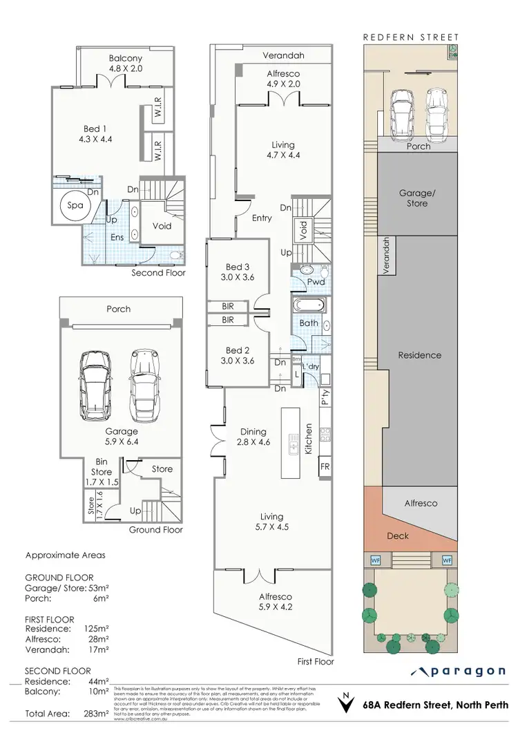 Floorplan of Homely house listing, 68a Redfern Street, North Perth WA 6006