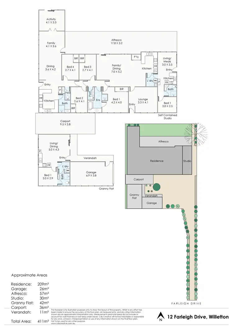 Floorplan of Homely house listing, 12 Farleigh Drive, Willetton WA 6155