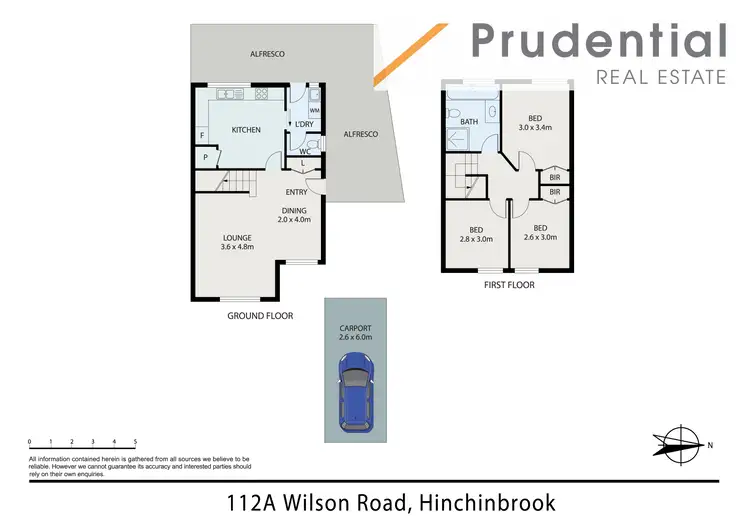 Floorplan of Homely semi-detached listing, 112a Wilson Road, Hinchinbrook NSW 2168