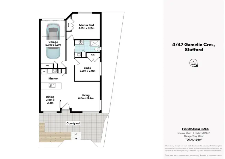 Floorplan of Homely townhouse listing, 4/47 Gamelin Crescent, Stafford QLD 4053
