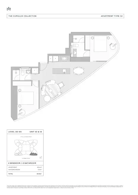 Floorplan of Homely apartment listing, 3215/228 La Trobe St, Melbourne VIC 3000