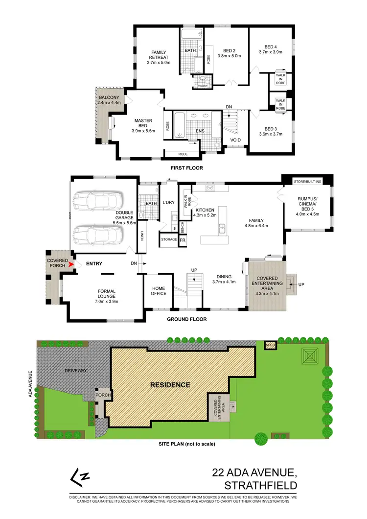 Floorplan of Homely house listing, 22 ADA AVENUE, Strathfield NSW 2135