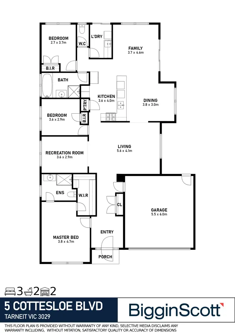 Floorplan of Homely house listing, 5 Cottesloe Boulevard, Tarneit VIC 3029