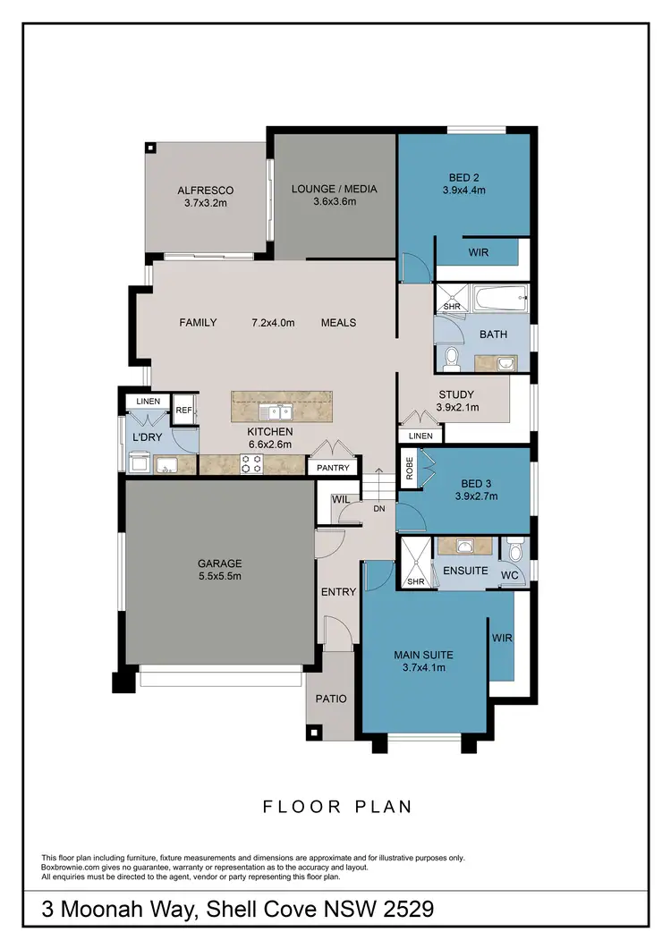 Floorplan of Homely house listing, 3 Moonah Way, Shell Cove NSW 2529