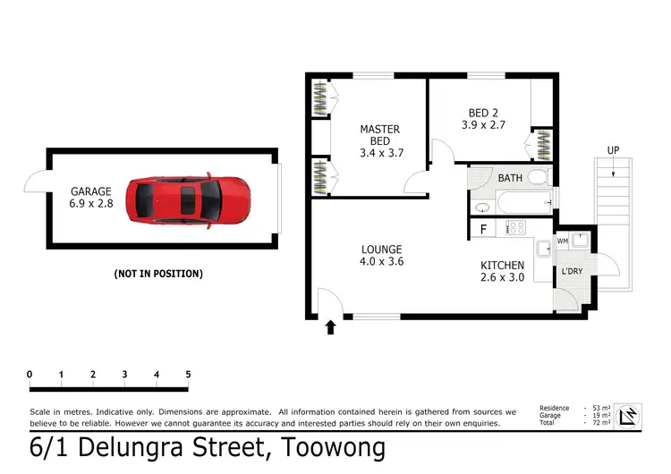 Floorplan of Homely unit listing, 6/1 Delungra Street, Toowong QLD 4066