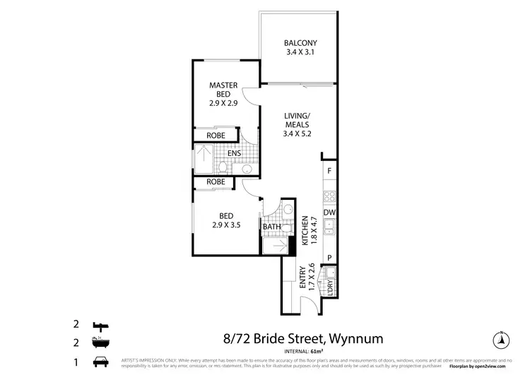 Floorplan of Homely apartment listing, 8/72 Bride Street, Wynnum QLD 4178