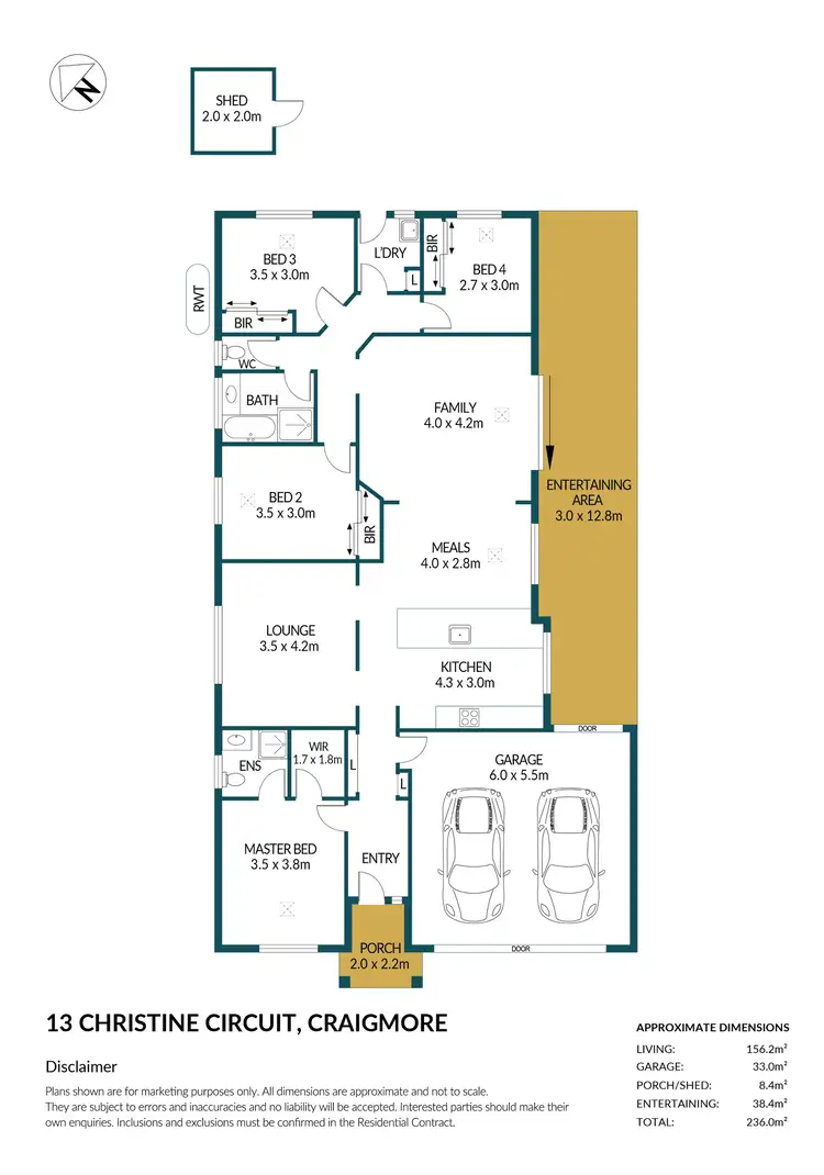 Floorplan of Homely house listing, 13 Christine Circuit, Craigmore SA 5114