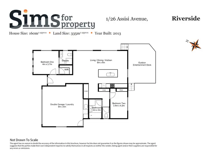 Floorplan of Homely house listing, 1/26 Assisi Avenue, Riverside TAS 7250