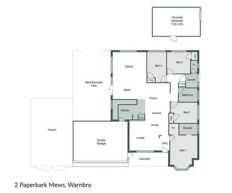 Floorplan of Homely house listing, 2 Paperbark Mews, Warnbro WA 6169