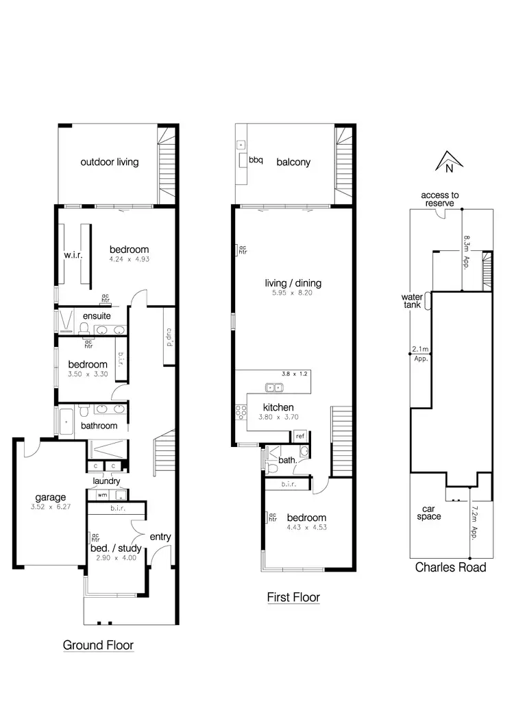 Floorplan of Homely townhouse listing, 8a Charles Road, Altona VIC 3018