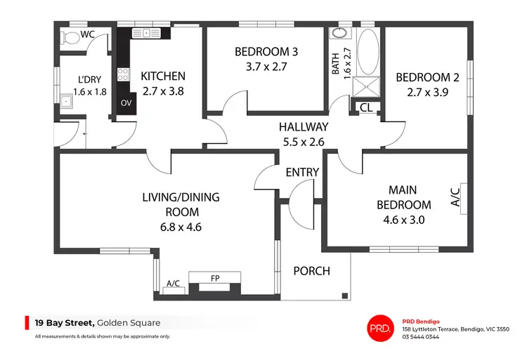 Floorplan of Homely house listing, 19 Bay Street, Golden Square VIC 3555
