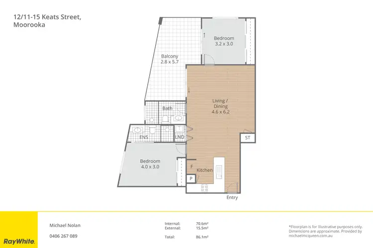 Floorplan of Homely apartment listing, 12/11-15 Keats Street, Moorooka QLD 4105