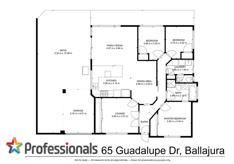 Floorplan of Homely house listing, 65 Guadalupe Drive, Ballajura WA 6066