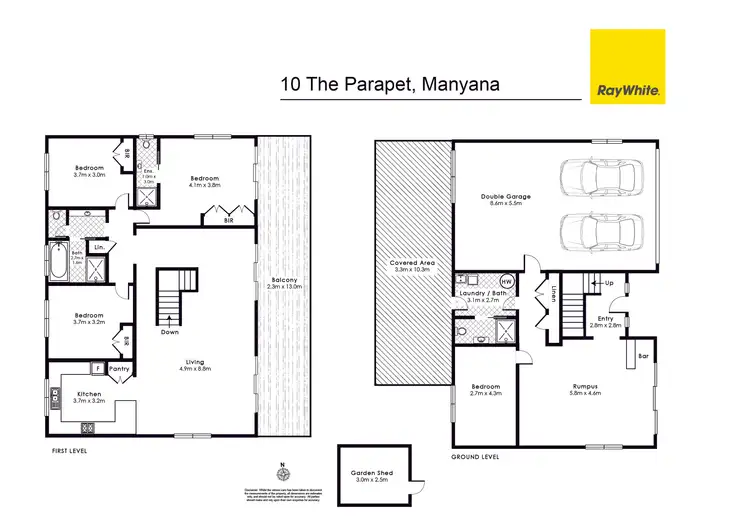 Floorplan of Homely house listing, 10 The Parapet, Manyana NSW 2539