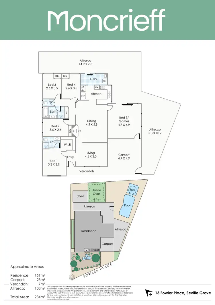 Floorplan of Homely house listing, 13 Fowler Place, Seville Grove WA 6112