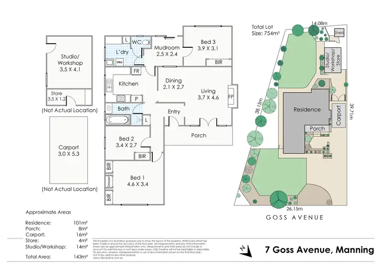 Floorplan of Homely house listing, 7 Goss Avenue, Manning WA 6152
