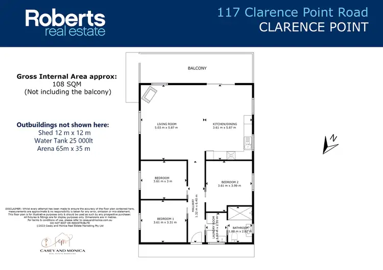 Floorplan of Homely rural property listing, 117 Clarence Point Road, Clarence Point TAS 7270