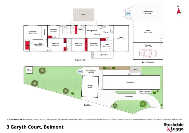 Floorplan of Homely house listing, 3 Garyth Court, Belmont VIC 3216