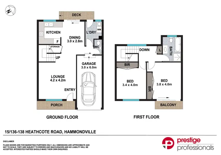 Floorplan of Homely townhouse listing, 15/136-138 Heathcote Road, Hammondville NSW 2170