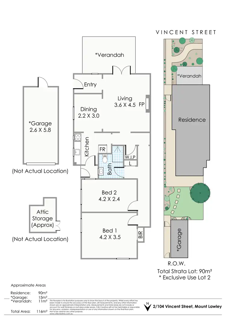 Floorplan of Homely apartment listing, 2/104 Vincent Street, Mount Lawley WA 6050