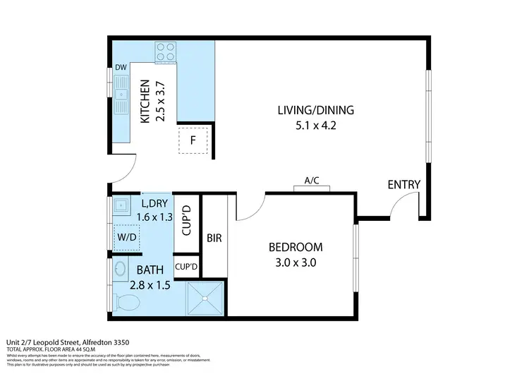Floorplan of Homely unit listing, 2/7 Leopold Street, Alfredton VIC 3350