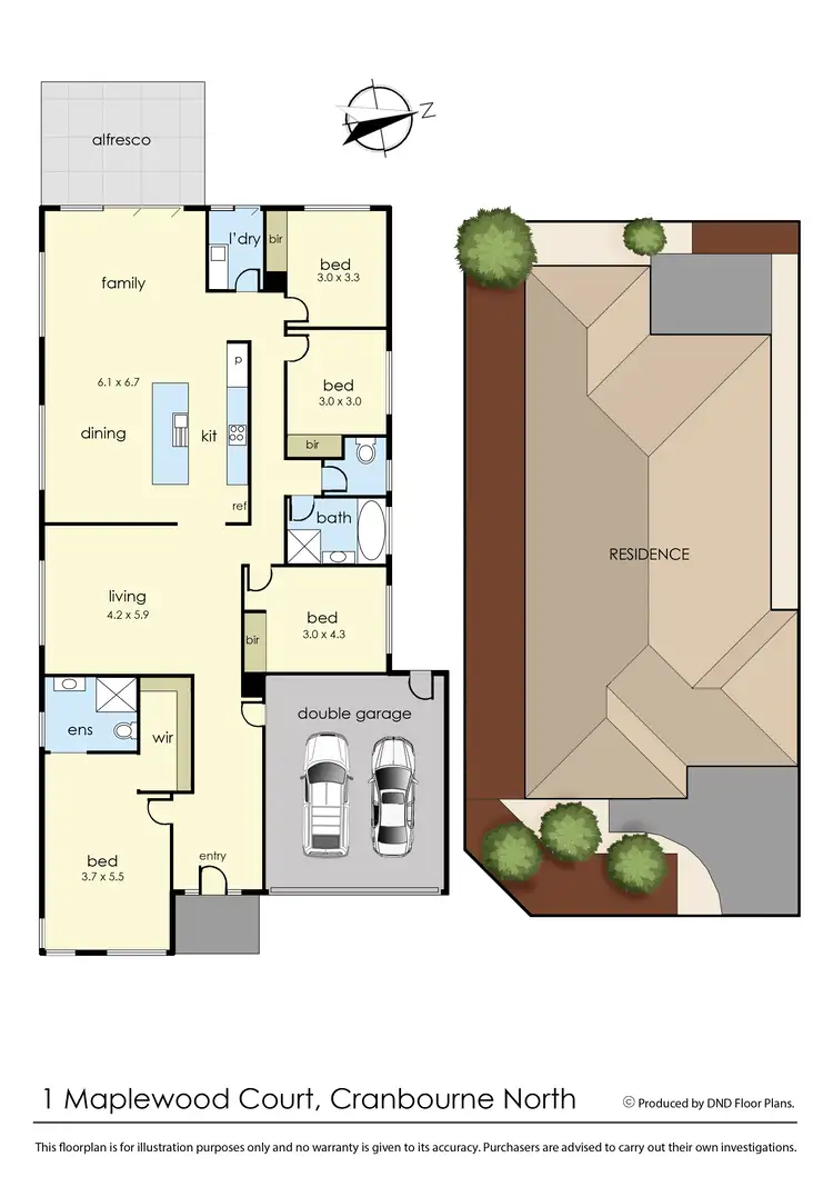 Floorplan of Homely house listing, 1 Maplewood Court, Cranbourne North VIC 3977