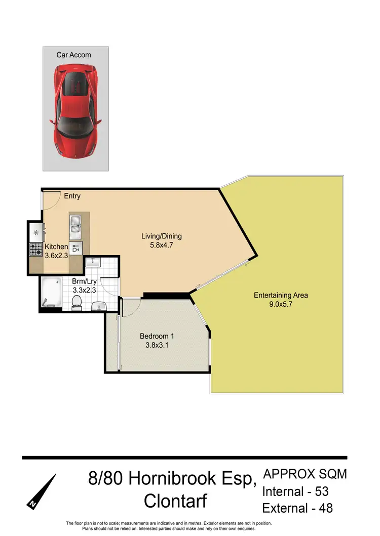 Floorplan of Homely unit listing, 8/80 Hornibrook Esplanade, Clontarf QLD 4019