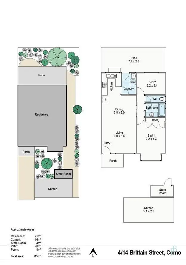 Floorplan of Homely villa listing, 4/14 Brittain Street, Como WA 6152