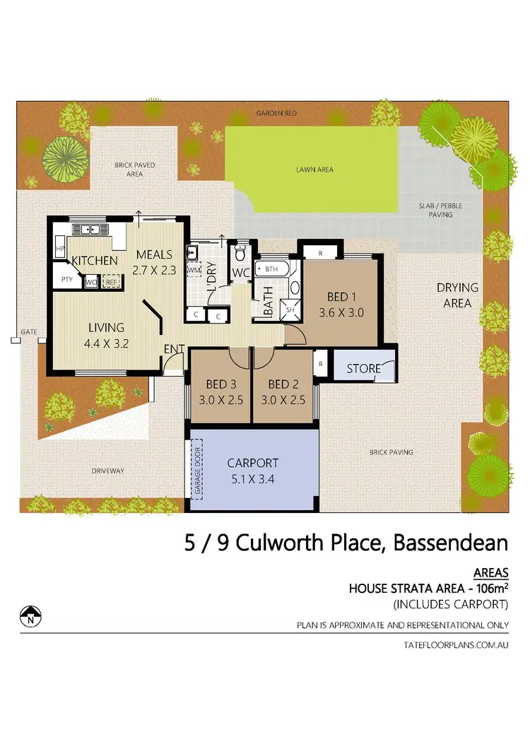Floorplan of Homely villa listing, 5/9 Culworth Place, Bassendean WA 6054